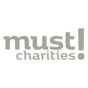 Must! Charities The logo reads "must! charities" in a simple font.