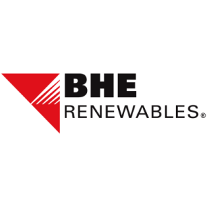 BHE Renewables Logo Logo for BHE Renewables with a red triangle design.